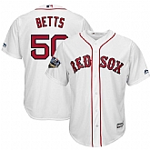 Red Sox 50 Mookie Betts White 2018 World Series Cool Base Player Jersey Dzhi,baseball caps,new era cap wholesale,wholesale hats